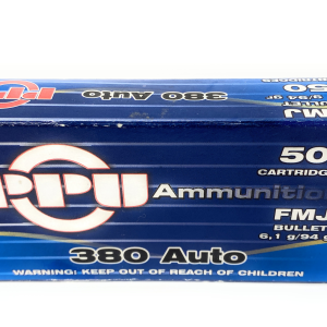 PPU Prvi Partizan Ammunition FMJ 380 Auto 50 ct 94 Grain